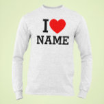 Camiseta I Nome do Coração<br><div class="desc">Escreva o Nome ou Texto desejado na Seção de nome.</div>