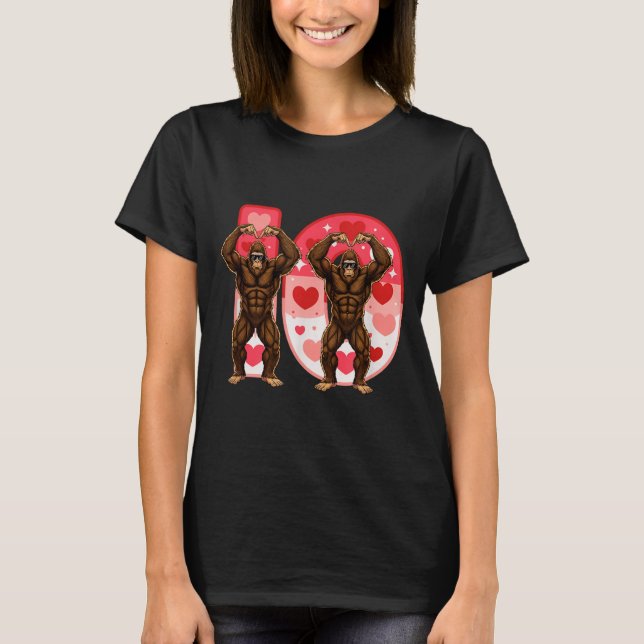 Camiseta I-o Couples Matching Funny Bigfoot In Midwestern V (Frente)