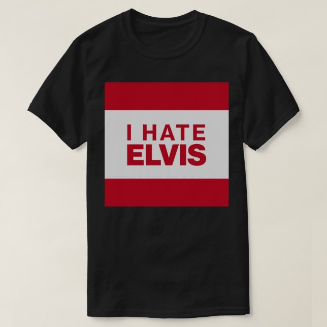 Camiseta I Odeio Portas copos Elvis (Vermelho) (Conjunto de (Frente do Design)
