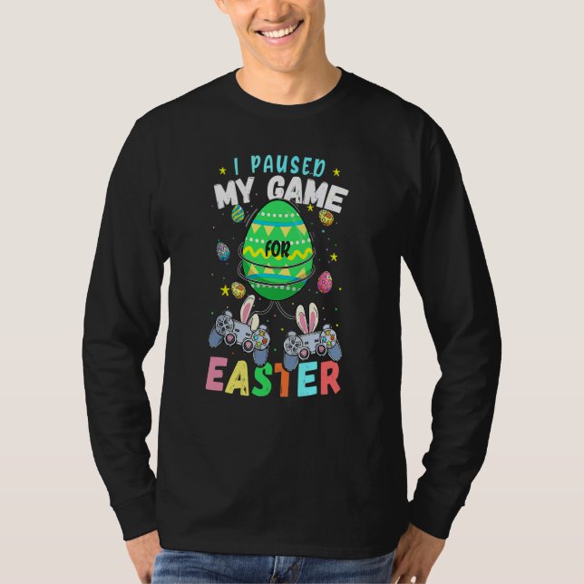 Camiseta I Paused My Game For Easter Boy Gamer Video Contro (Frente)