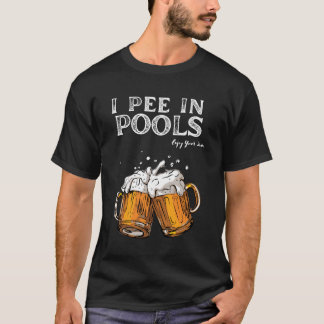 Camiseta I Pee em Piscina Tee: Beer de Verão nadando em ama
