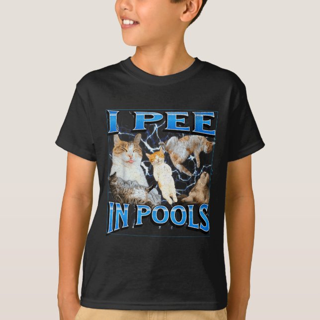 Camiseta I Pee In Ols Funny Offensive Cat Meme Bootleg Grap (Frente)