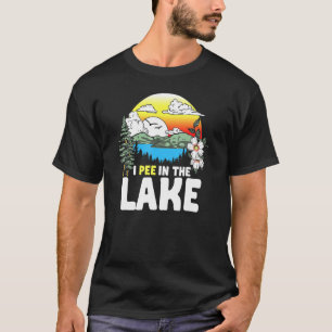 Camiseta I Pee No Lago De Férias Nadando 80 Anos