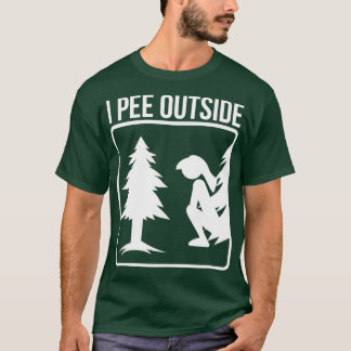 Camiseta I Pee Outside Art Cute Take A Leak Out Design Gift