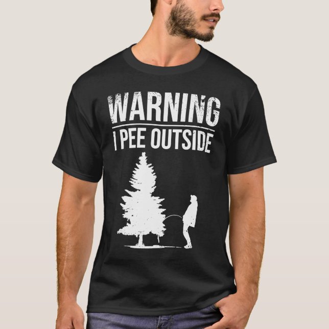 Camiseta I Pee Outside  For Camping Boys Teens Kids Camper (Frente)
