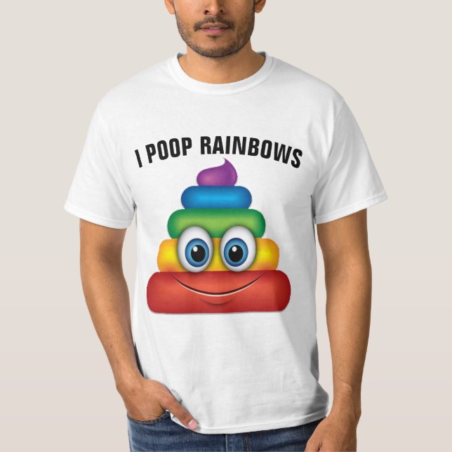 Camiseta I POOP RAINBOWS Funny T-Shirts (Frente)