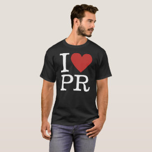 Camiseta I ❤️ PR para Funcionários de Relações Públicas