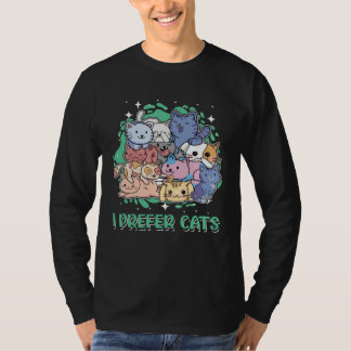 Camiseta I Prefer Cats Introvert Cat  Antisocial Kitten Cat