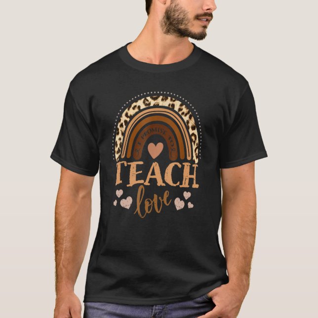 Camiseta I Promise To Teach Love Black History Valentines T (Frente)