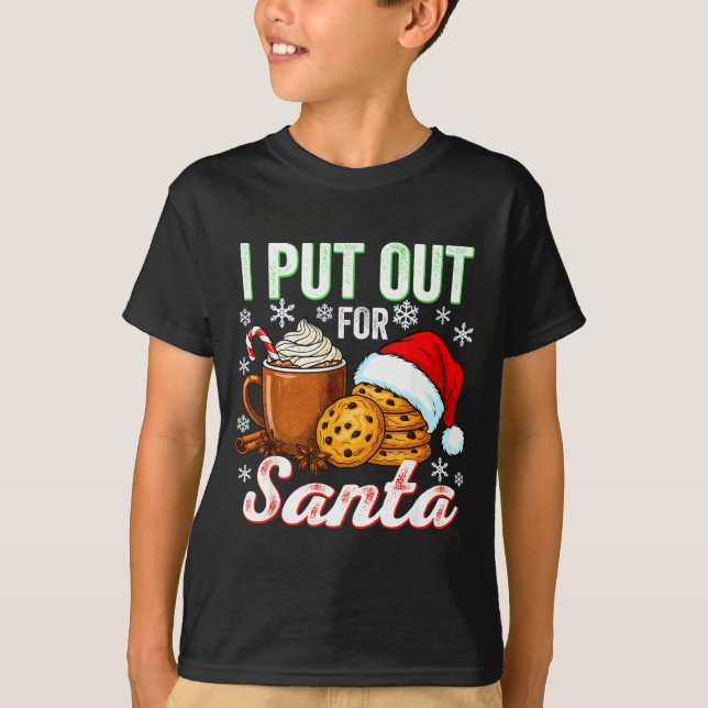 Camiseta I Put Out For Santa Funny Xmas Christmas Couple Ma (Frente)