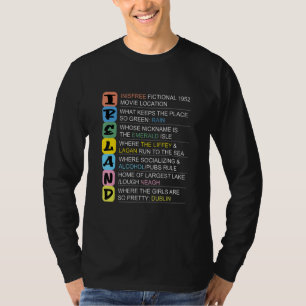 Camiseta I R E L A N D o que as letras IRELAND representam