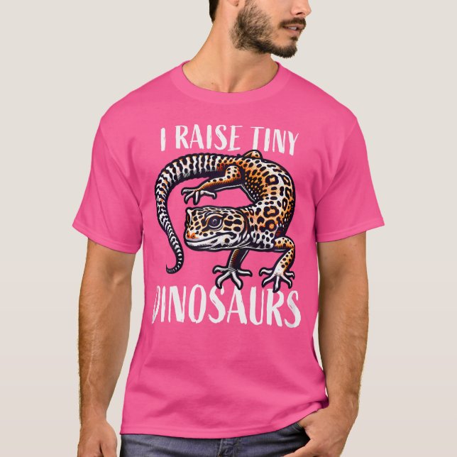 Camiseta I Raise Tiny Dinosaurs Gecko Mom s For Women Kid G (Frente)