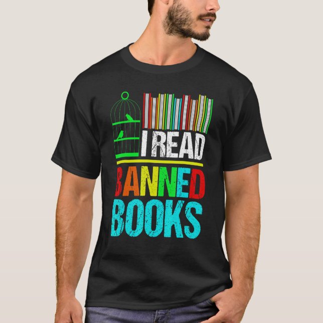 Camiseta I Read Banned Books Reading Library (Frente)