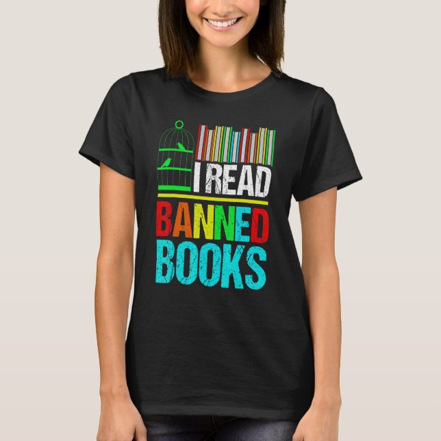 Camiseta I Read Banned Books Reading Library (Frente)