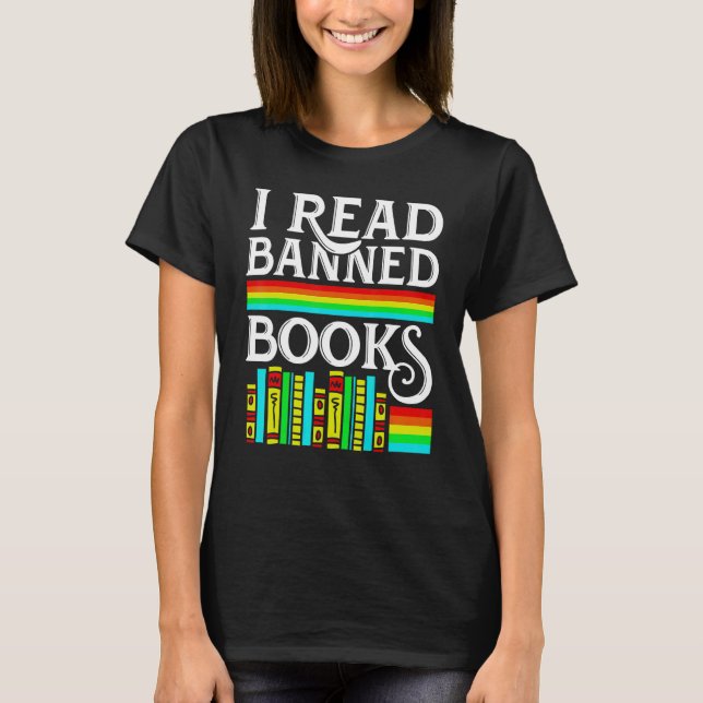 Camiseta I Read Banned Books Reading Library 3 (Frente)