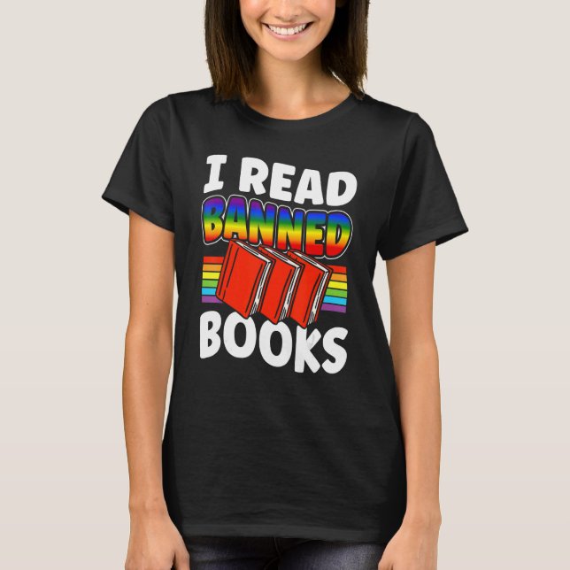 Camiseta I Read Banned Books Reading Library 4 (Frente)