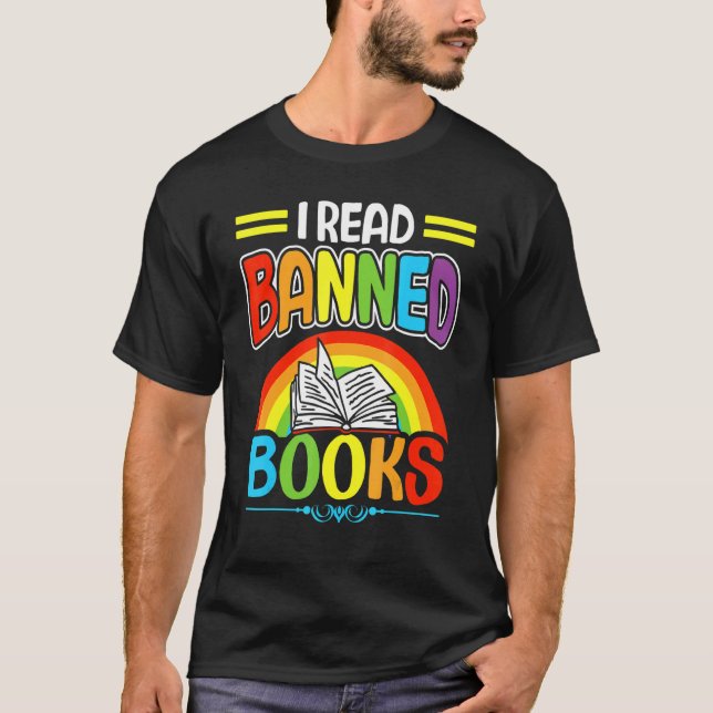 Camiseta I Read Banned Books Reading Library 5 (Frente)