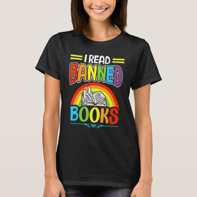 Camiseta I Read Banned Books Reading Library 5 (Frente)