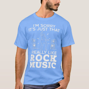 Camiseta I Really Like Rock Music Guitarist Guitar Player R
