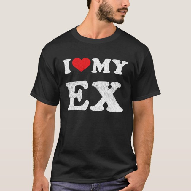Camiseta I Red Heart My Ex Wife Husband Outfit I Love My Ex (Frente)