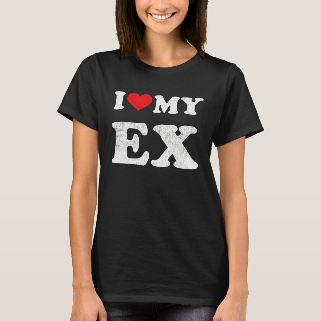 Camiseta I Red Heart My Ex Wife Husband Outfit I Love My Ex (Frente)