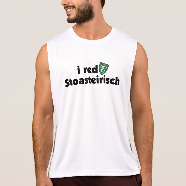 Camiseta I red Stoasteirisch Steiermark Österreich Dialekt (Frente)