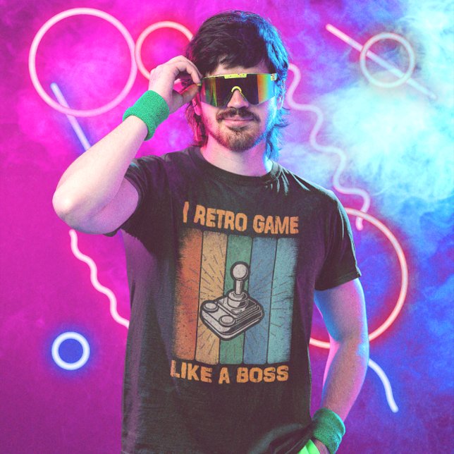 Camiseta I Retro Game Like A. Boss - Video Game (Criador carregado)