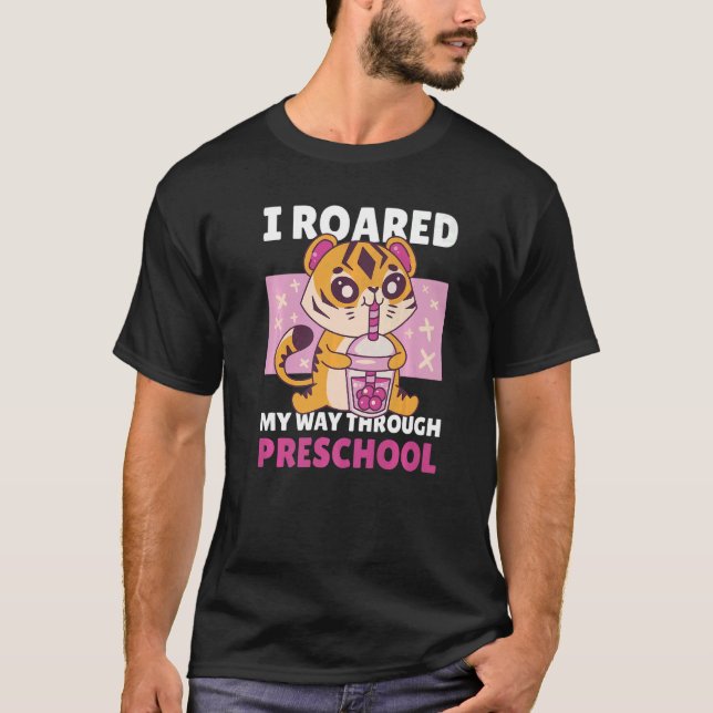 Camiseta I Roared my way Through Preschool for me of School (Frente)