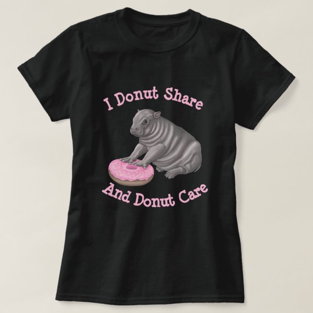 Camiseta I rosquinha share - hipopótamo (Frente do Design)