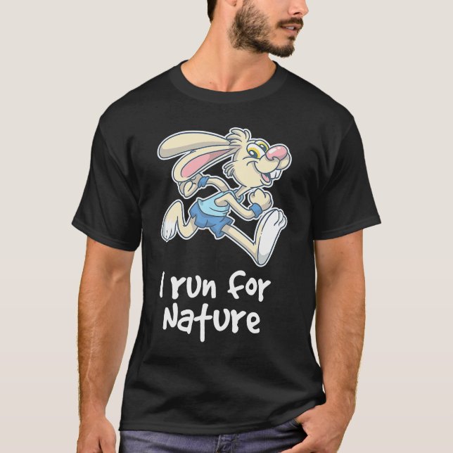 Camiseta I Run Nature Cute Bunny Running Rabbit Animal Kids (Frente)