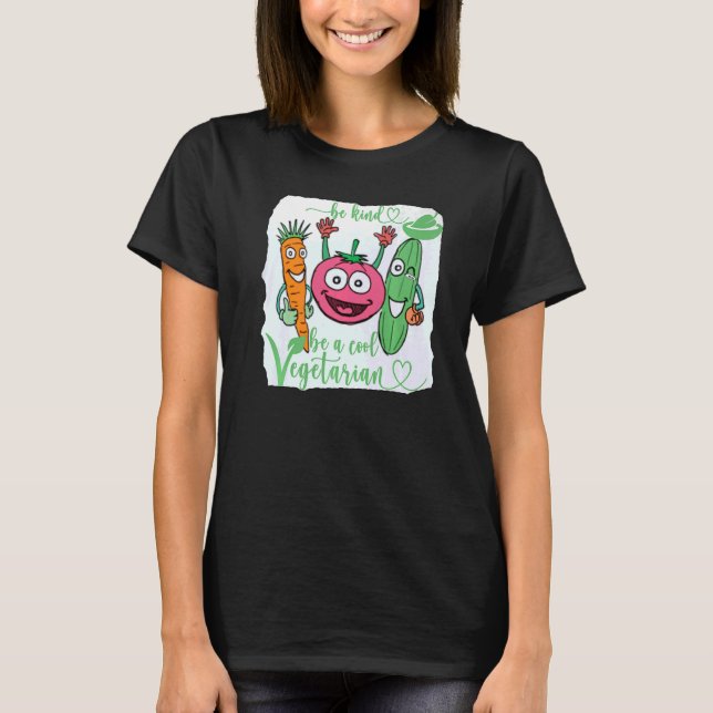 Camiseta I Run On Veggie  Vegan Be Kind And Be A Cool Veget (Frente)