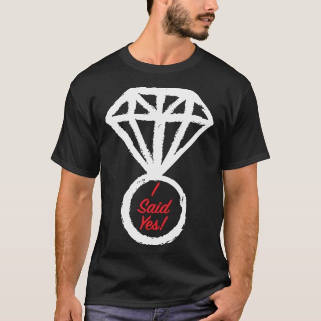 Camiseta I Said Yes Future Bride To Be Engagement Bacheolor (Frente)