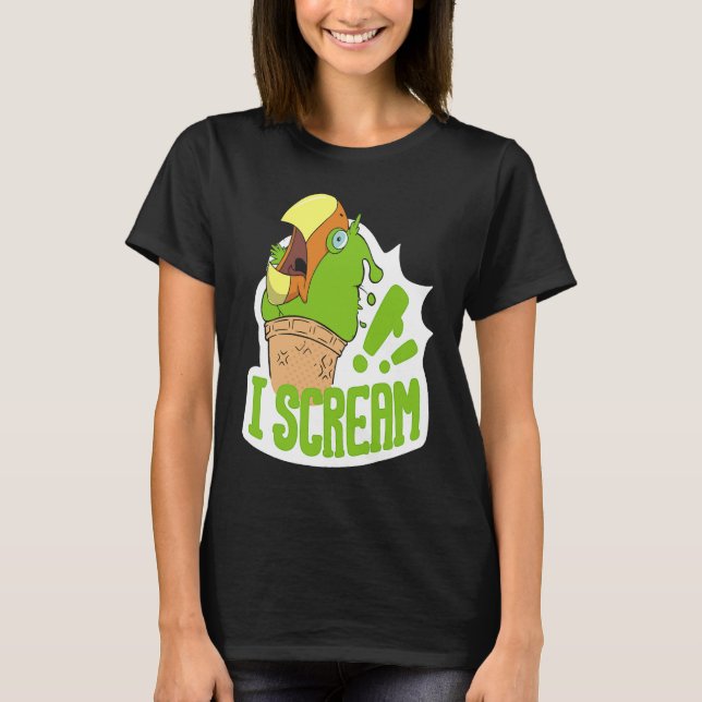 Camiseta I Scream Ice Cream Parrot Screaming for Cockatiels (Frente)