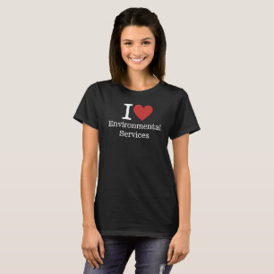 Camiseta I ❤️ Serviços Ambientais para Funcionarios Governo