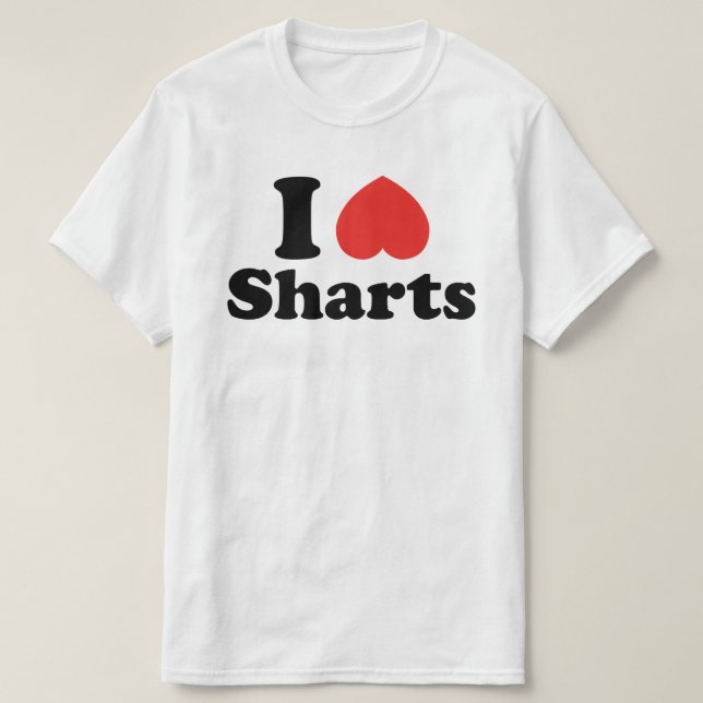 Camiseta I Sharts (Frente do Design)