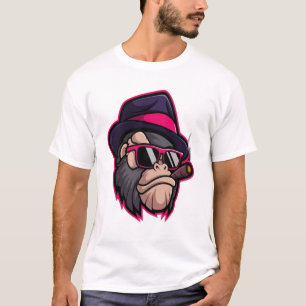 Camiseta I-Shirt de macaco e Boné