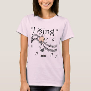 Camiseta I Sing Musical Stick Figura T-shirts e presentes