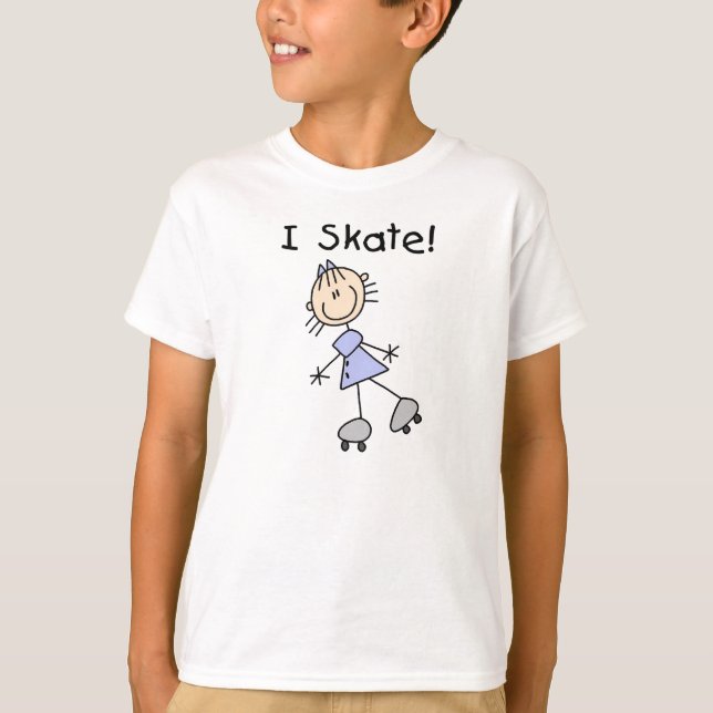 Camiseta I Skate - Rapariga Roller Skater (Frente)