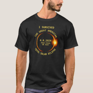 Camiseta I Sobreviveu ao Total Solar Eclipse 4.8.2024 EUA