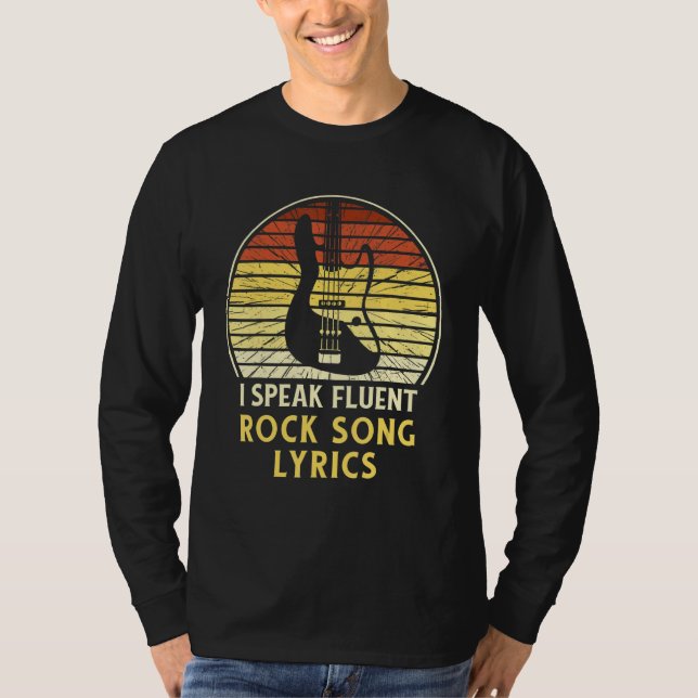 Camiseta I Speak Fluent Rock Song Lyrics Music (Frente)