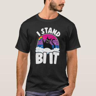 Camiseta I Stand Bi It Rainbow Cat Bisexual Priry Flag Bi P