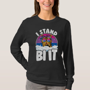 Camiseta I Stand Bi It Rainbow Cat Bisexual Priry Flag Bi P