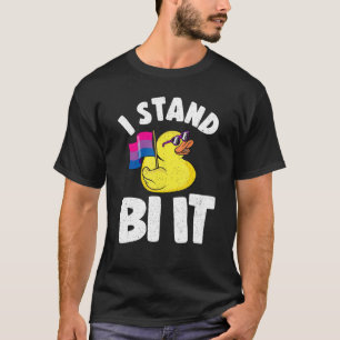 Camiseta I Stand Bi It Rubber Duck Bisexual Pride Flag Bi P