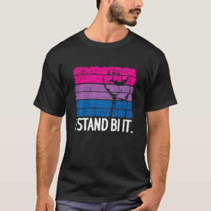 Camiseta I Stand Bi It Vintage Bisexual Pride Rainbow Lgbt