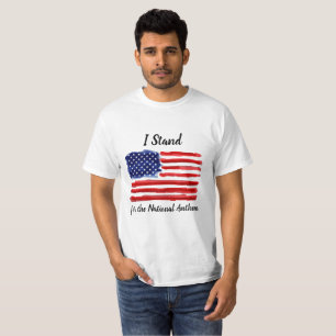 Camiseta I Stand - Estados Unidos da América Flag T-shirt