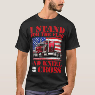 Camiseta I Stand For The Flag And Kneel Cross