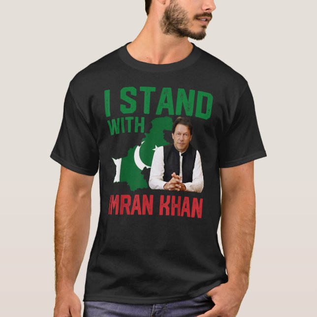 Camiseta I Stand With Imran Khan PTI Party Pakistan t-shirt (Frente)