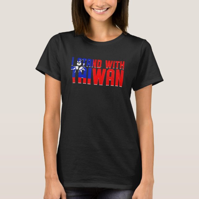 Camiseta I Stand With Taiwan Retro Taiwanese Flag Support T (Frente)