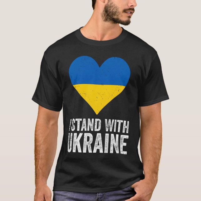 Camiseta I Stand With Ukraine Stop Putin Stop War Support U (Frente)