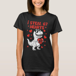 Camiseta I Steal Hearts Dino Boys Dinosaur Valentines 67 To